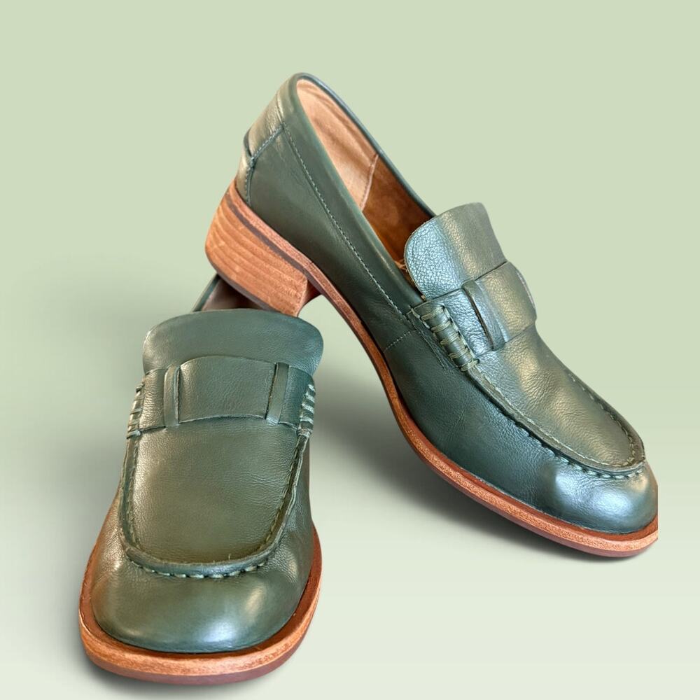 Kork-Ease Kya Moc Toe Loafers Dark Pine Women's 8